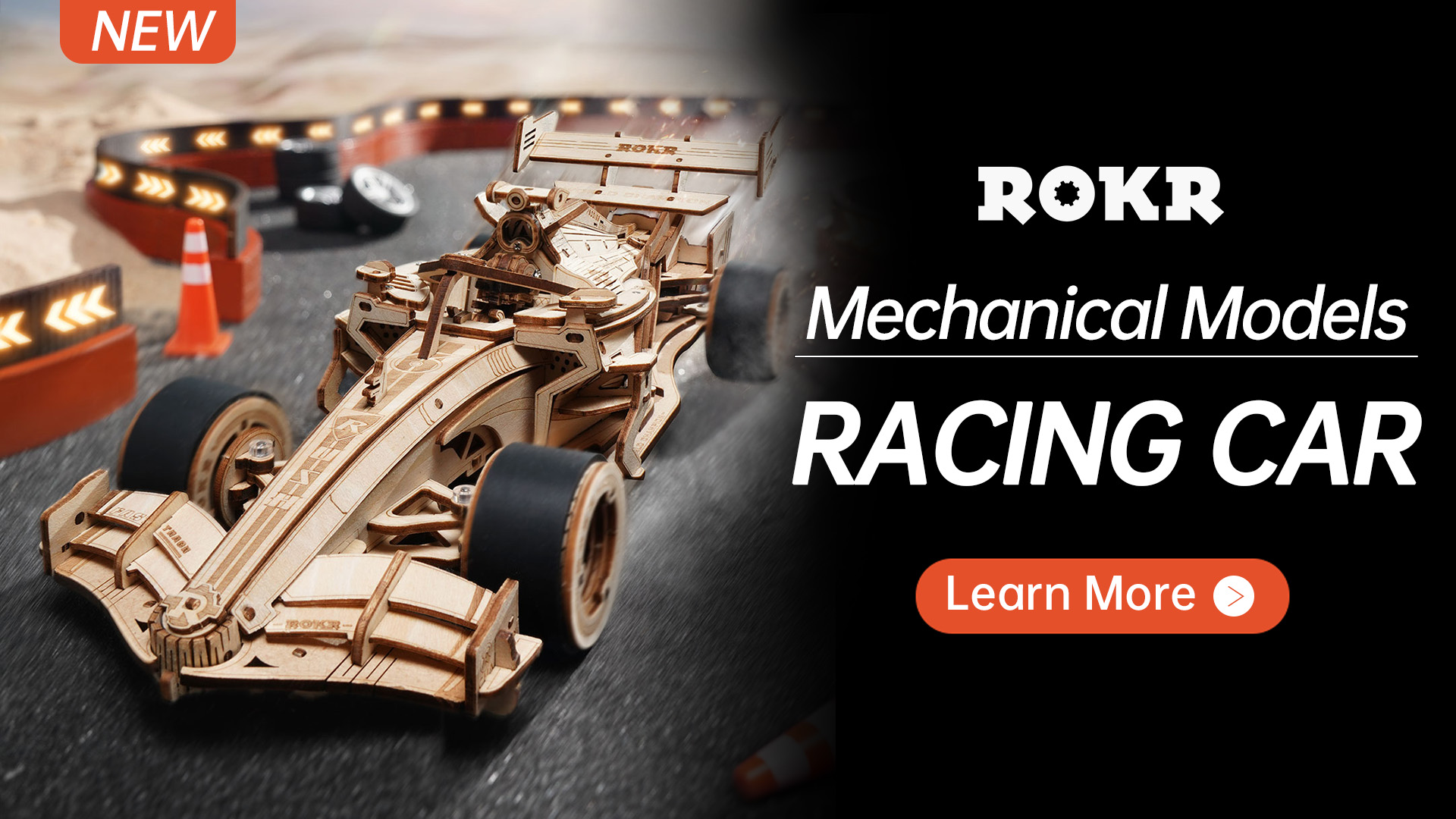 Amazon.com: ROKR 3D Wooden Puzzle 1:18 Scale Formula Racing Cars